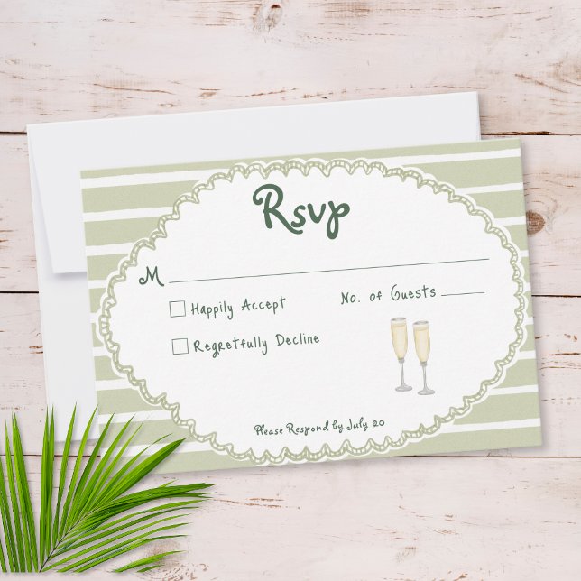Cartons Réponse Mariage Chic Côtes Soleil Palmier (Créateur téléchargé)