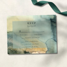 Mariage chic en granit bleu vert Aquarelle