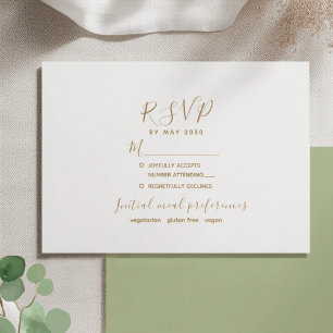 Cartons Réponse Mariage Cœur d'Or de Verdure