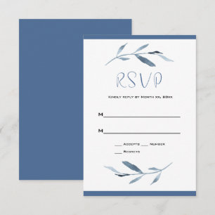 Cartons Réponse Mariage couleur bleu et blanc