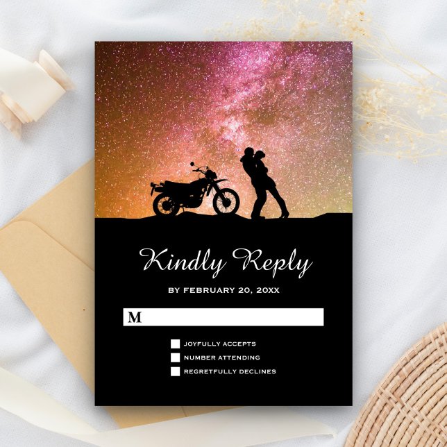 Cartons Réponse Mariage Couple Galaxie Crépuscule Romantique (Créateur téléchargé)