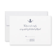 Mariage d'Ancre bleu marine Monogram