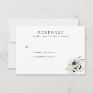 Cartons Réponse Mariage d'aquarelle d'hiver