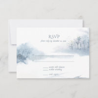 Mariage d'aquarelle douce bleu et blanc