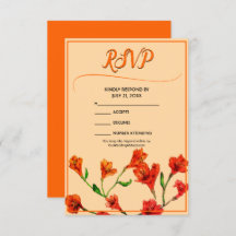 Mariage d'aquarelle orange