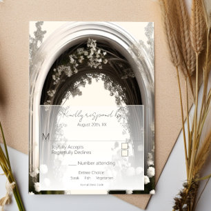 Cartons Réponse Mariage d'arche botanique romantique