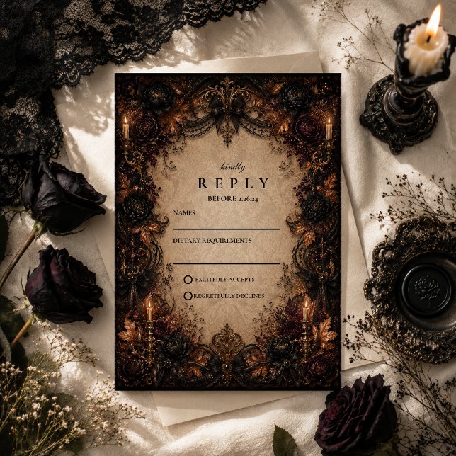 Cartons Réponse Mariage d'automne de romance sombre (Créateur téléchargé)
