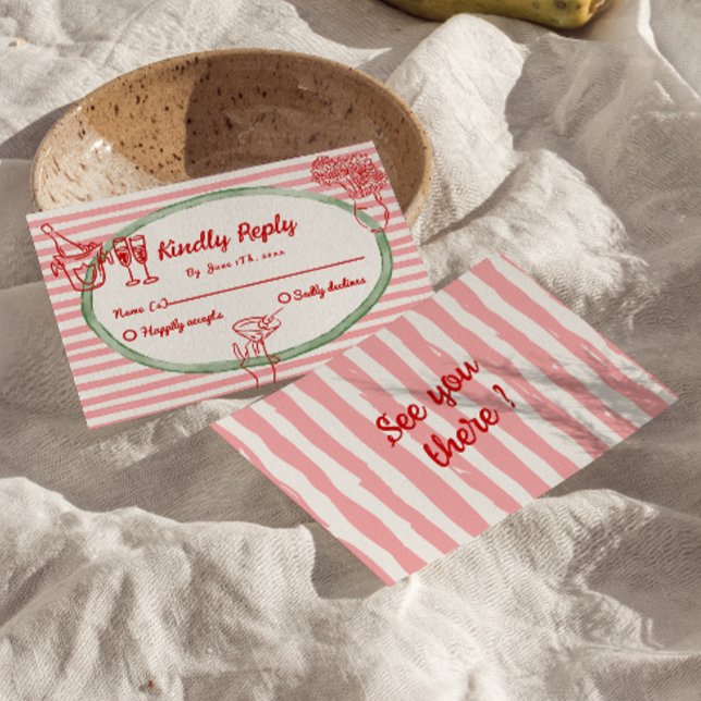 Cartons Réponse Mariage de cadre original peint à la main (Créateur téléchargé)