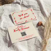 Mariage de code QR de la Bow moderne à la main rou