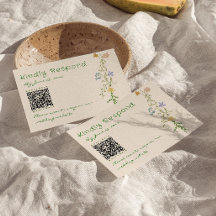 Mariage de code QR floral à main