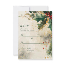 Mariage de Fêtes Élégant Accents dorés de Houx & L