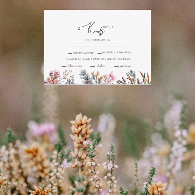 Cartons Réponse Mariage de Fleurs et Feuillages Australiens (Créateur téléchargé)