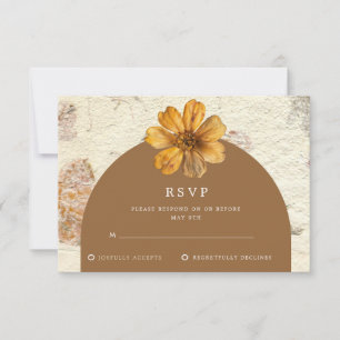 Cartons Réponse Mariage de fleurs habillé en automne