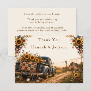 Cartons Réponse Mariage de grange Rustic Chic Americana avec tourn