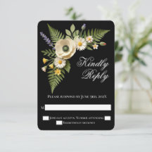 Mariage de jardin à fleurs sauvages noires