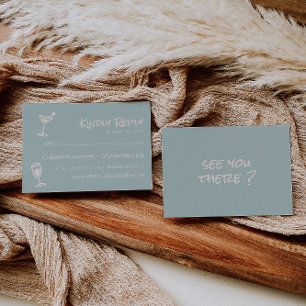 Cartons Réponse Mariage de lunettes funky colorées à main rétro