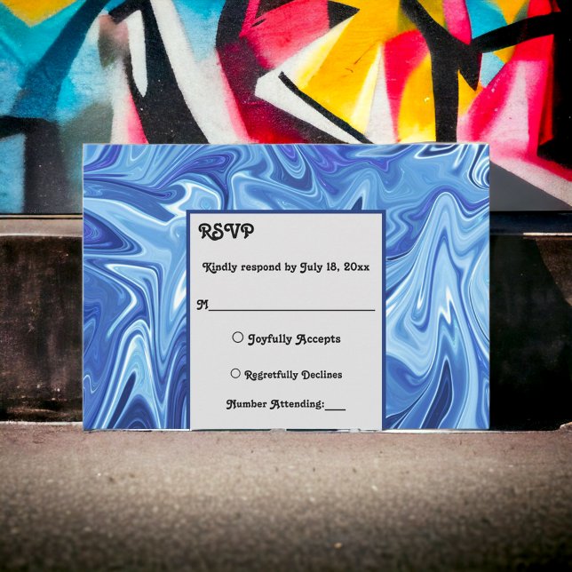 Cartons Réponse Mariage de peinture à l'huile Abstraite de la mari (Créateur téléchargé)