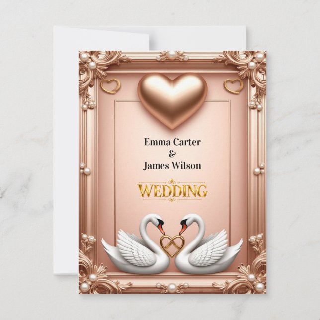 Cartons Réponse 🌺Mariage de printemps avec des fleurs de pêche 💐 (Devant)