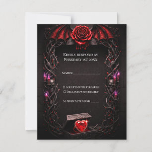 Cartons Réponse Mariage de romance sombre gothique vampire Nuit ét