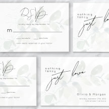 Mariage de script de calligraphie Eucalyptus