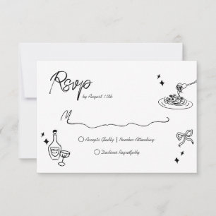 Cartons Réponse Mariage de script de gribouillages tendance