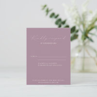 Mariage de script violet classique élégant Dusty