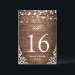 Cartons Réponse Mariage de table Rustic Wood Twinkle Lights<br><div class="desc">Rustic Country Wood Twinkle Lights dentelle Mariage Numéro de table Carte. (1) Veuillez customiser ce modèle un par un (par ex. du numéro 1 au xx), et ajouter chaque carte de numéro séparément à votre panier. (2) Pour plus de personnalisation, cliquez sur le lien "customiser plus loin" et utilisez notre...</div>