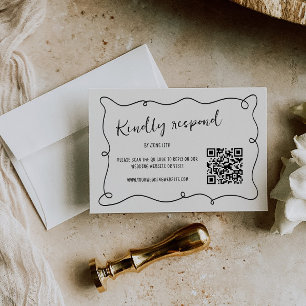 Cartons Réponse Mariage de trame de gigogne manuscrit