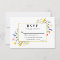 Mariage de trame or Fleur sauvage Aquarelle