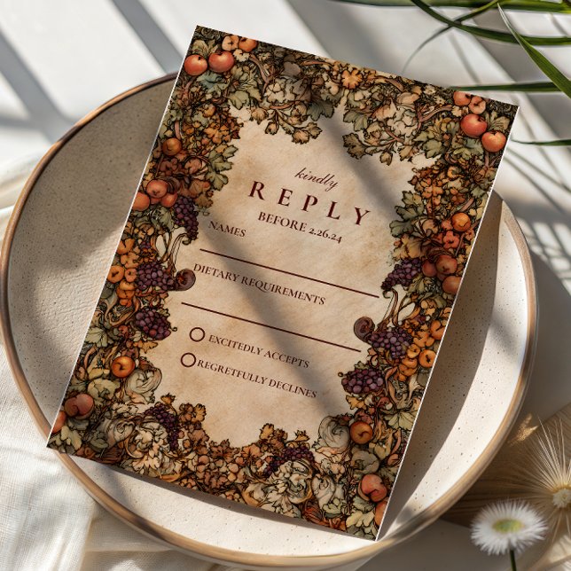 Cartons Réponse Mariage de verger d'automne (Créateur téléchargé)