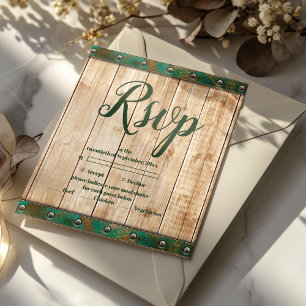 Cartons Réponse Mariage de vigne Moderne Chic 