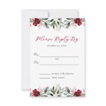 Mariage d'hiver de Noël Rouge Houx et verdure