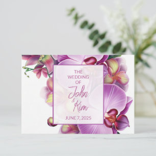 Cartons Réponse Mariage d'orchidées florales