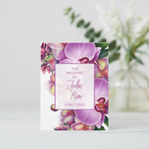 Cartons Réponse Mariage d'orchidées florales