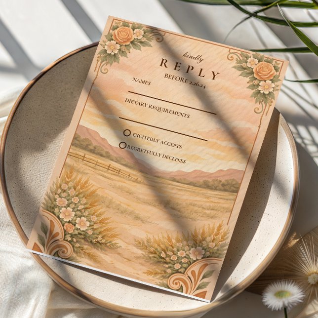Cartons Réponse Mariage du Canyon du désert occidental (Créateur téléchargé)