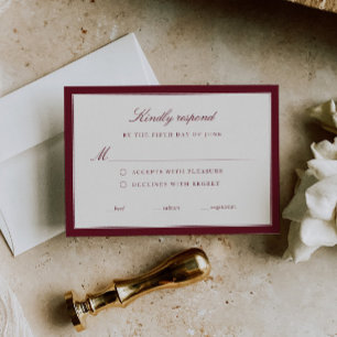 Cartons Réponse Mariage Élégance Intemporelle