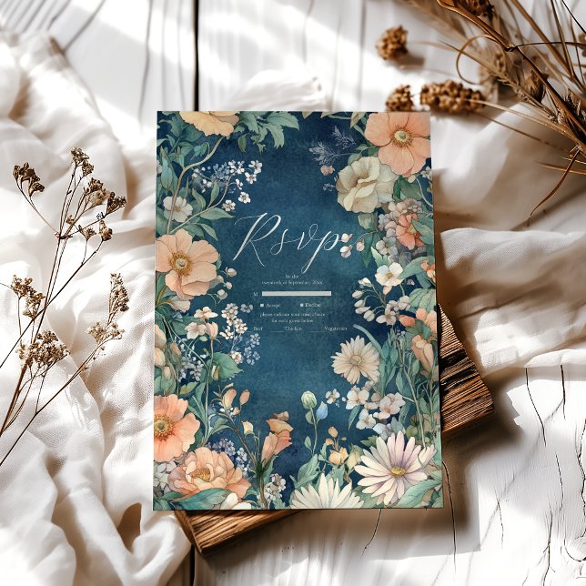 Cartons Réponse Mariage Élégance Royale Victorienne Luxueuse  (Créateur téléchargé)