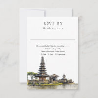 Mariage élégant à Bali à l'aquarelle