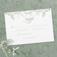 Mariage Élégant Classique avec Cadre Floral Vert S