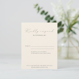 Cartons Réponse Mariage Élégant Classique Noir et Blanc Script