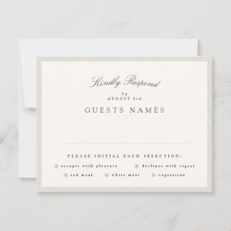 Cartons Réponse Mariage Élégant de Calligraphie Minimaliste