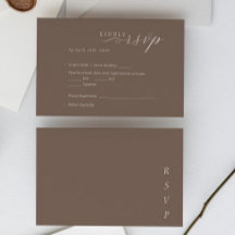 Mariage Élégant Minimaliste Taupe Ivoire Script