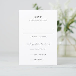Cartons Réponse Mariage Élégant Moderne Neutre