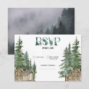 Cartons Réponse Mariage en forêt