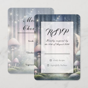 Cartons Réponse Mariage en forêt enchantée sous la lumière des lan