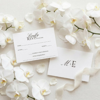 Cartons Réponse Mariage Espresso Brun Vieille Fortune