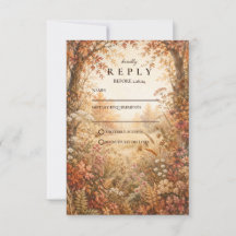 Mariage fantaisiste en forêt automnale