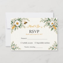 Mariage Fleur de Champ de Nuit Aquarelle