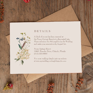 Cartons Réponse Mariage fleur sauvage