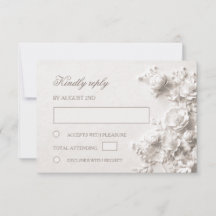 Mariage Fleurs Sauvages Roses Blanches 3D